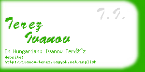 terez ivanov business card